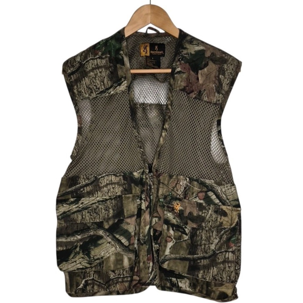 Browning Dove Vest Style 3051032001 Mens Small Mossy Oak Camouflage Pockets Hunt